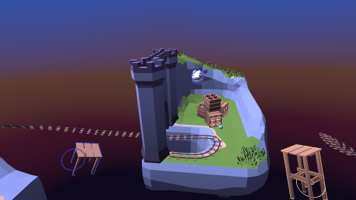 a dragon leaps high off of some crates while the player holds some scaffolding foolishly out of reach